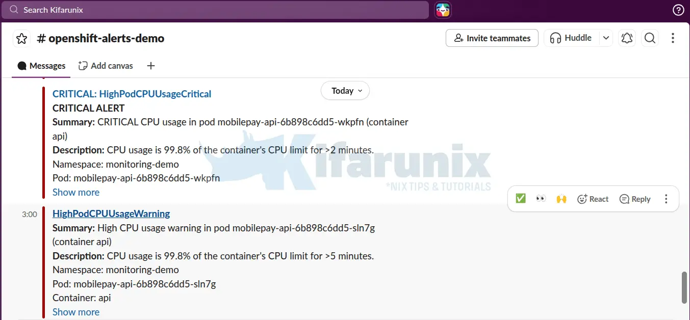 How to Set Up Alerting in OpenShift 4: Alertmanager, Alert Rules & Notifications 8 high cpu usage critical