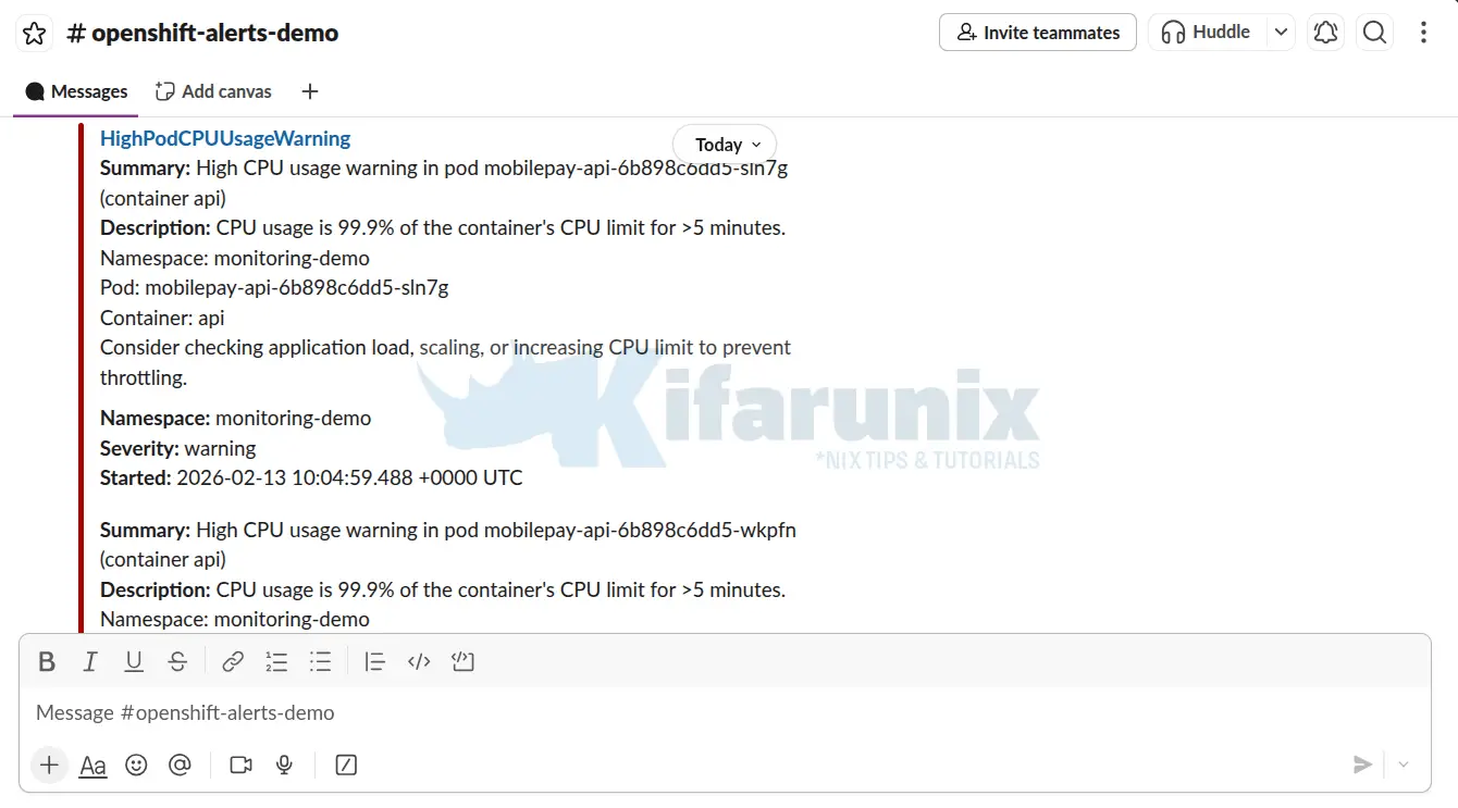 How to Set Up Alerting in OpenShift 4: Alertmanager, Alert Rules & Notifications 7 high cpu usage warning