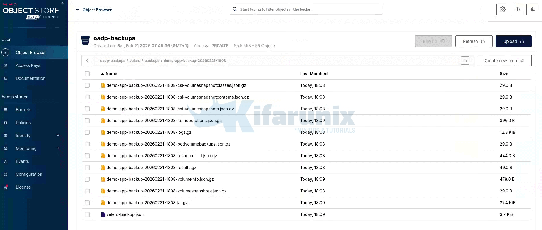Backup Applications and Persistent Volumes in OpenShift with OADP