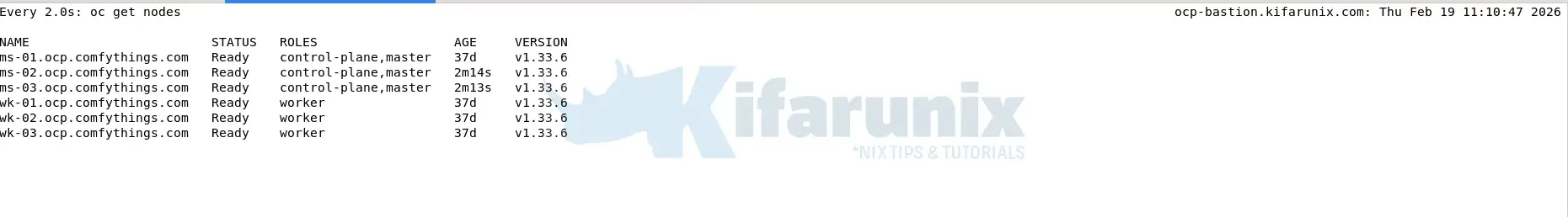 Backup and Restore etcd in OpenShift 4 with Automated Scheduling & S3 Storage Integration 7 watch new nodes get ready