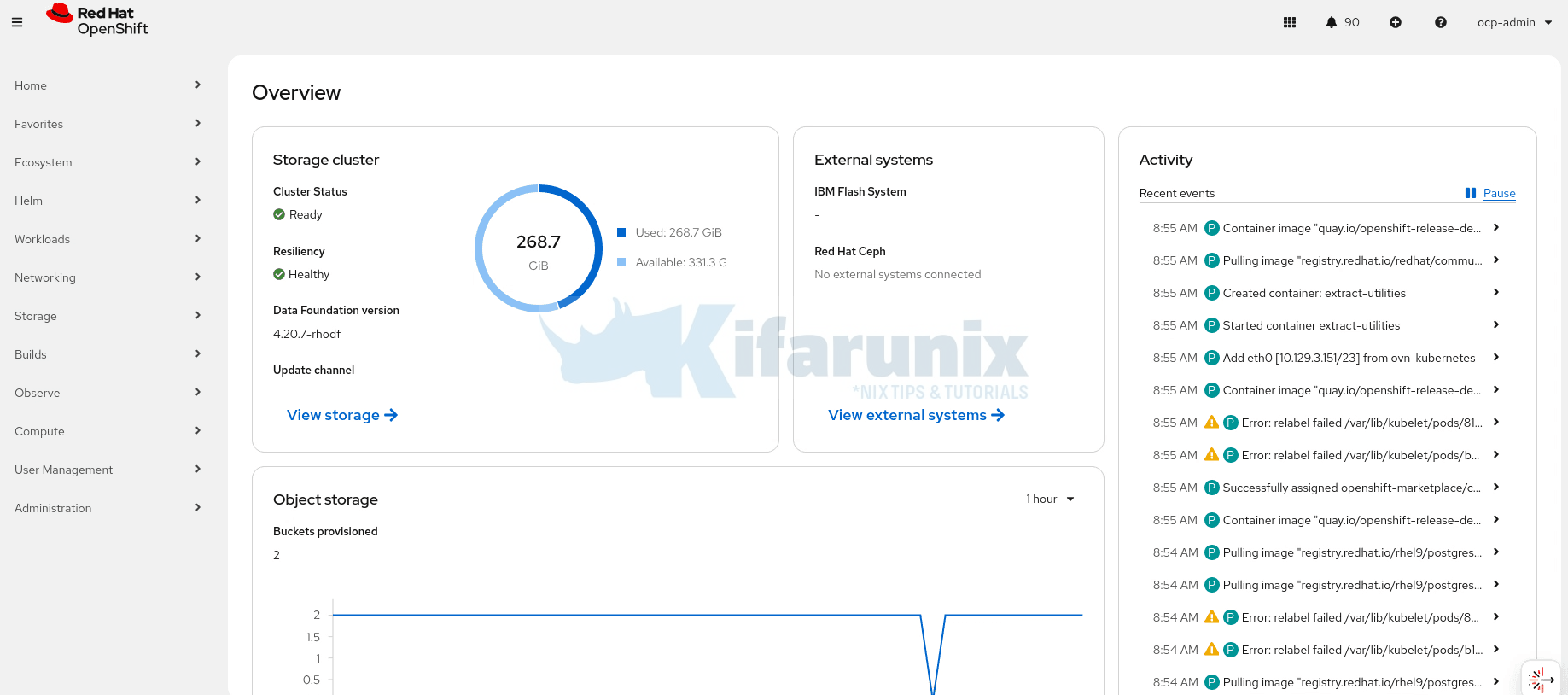 How to Scale OpenShift Data Foundation Storage on Bare Metal: Add Disks and Recover a Full Cluster 4 openshift data foundation storagecluster status