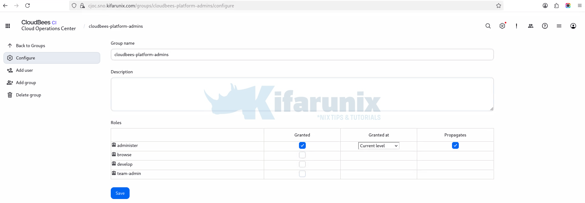creating groups on cloudbees ci