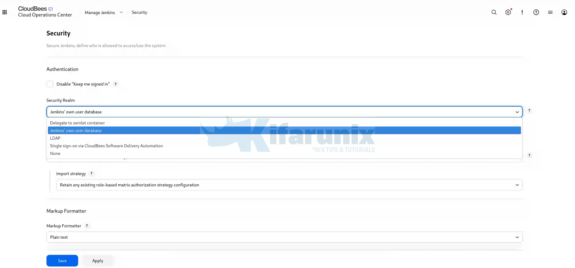 set cloudbees security realm to ldap